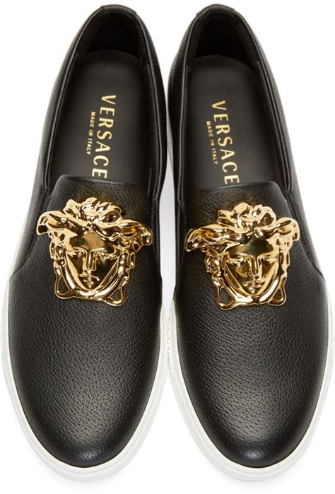 versace collection slip on shoes